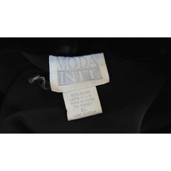 Vintage Y2k Black Velour Button Up Top Womens Size XL Long Sleeve whimsygoth 90s - Picture 6 of 7